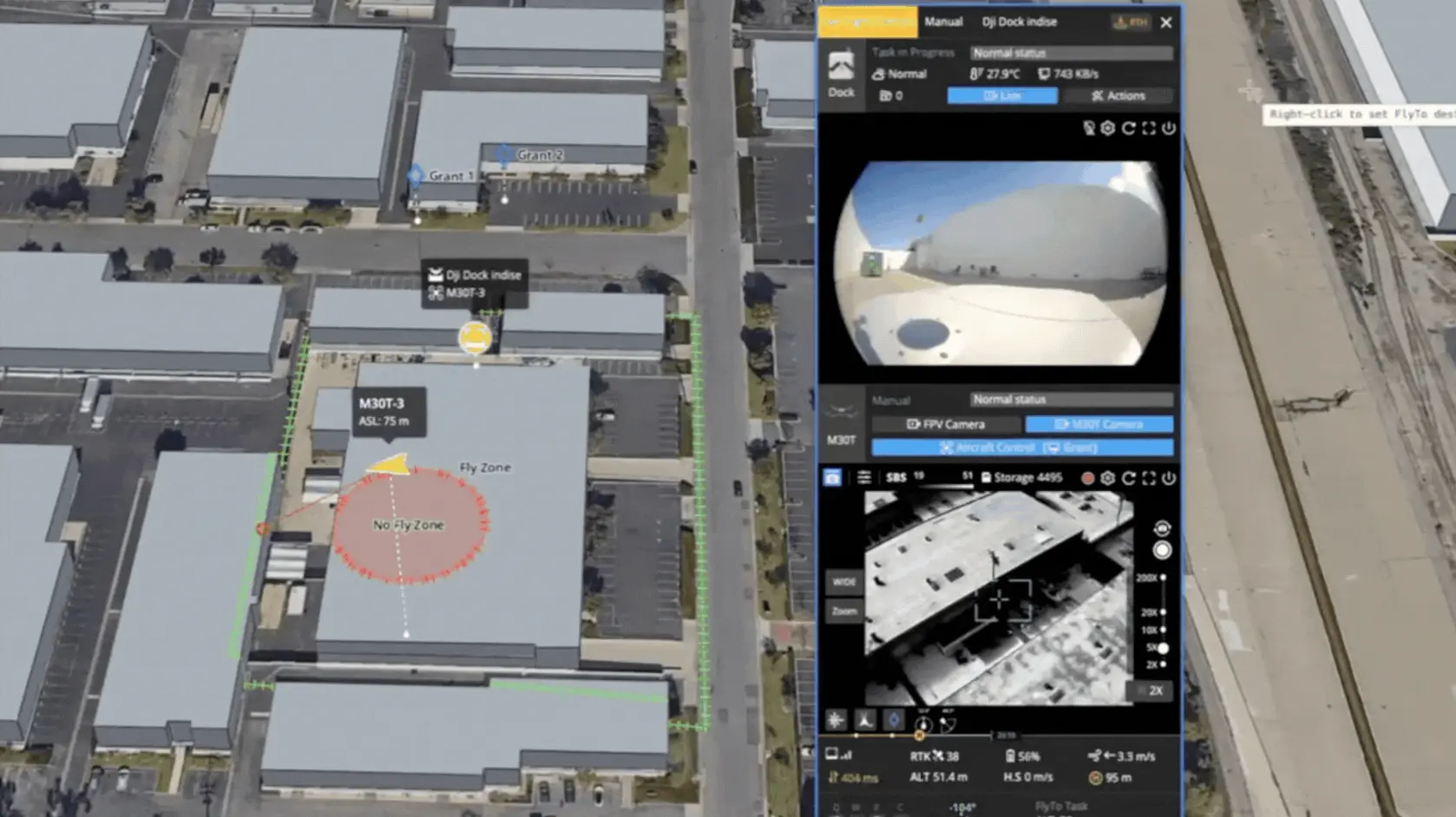 Centro de operaciones supervisando en tiempo real una flota de drones automatizados