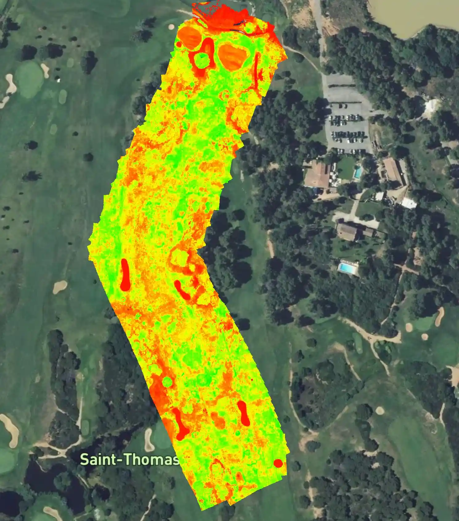 Cartografía multiespectral georreferenciada de una parcela agrícola obtenida con dron